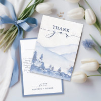 Blue Mountain Watercolor Wedding