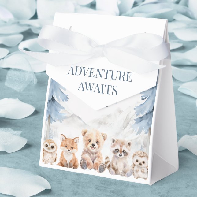 Blue Mountain Woodland Animals Adventure Favor Box (Creator Uploaded)