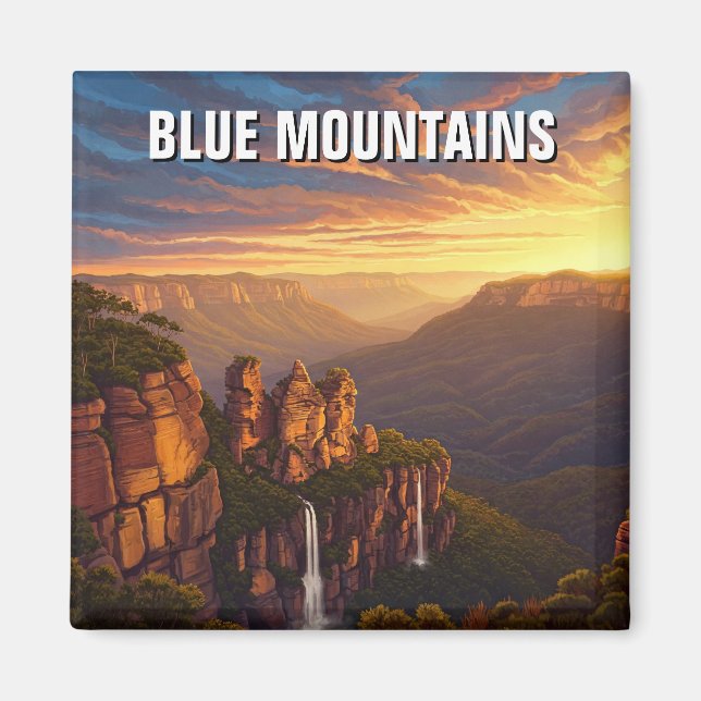Blue Mountains Australia Travel Magnet (Front)