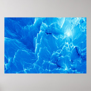 Blue mountains. Fractal pattern Poster