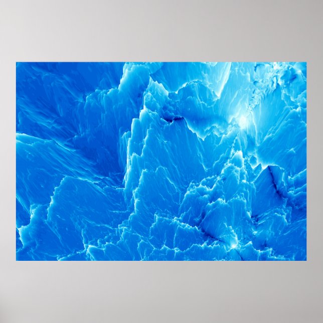 Blue mountains. Fractal pattern Poster (Front)