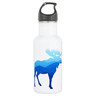 Blue Mountains Moose Silhouette 532 Ml Water Bottle