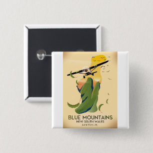 Blue Mountains New South Wales Australia 2 Inch Square Button