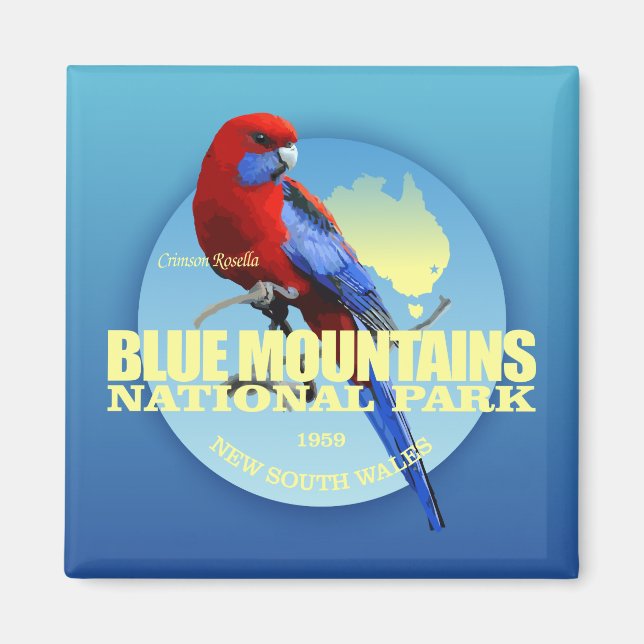 Blue Mountains NP -Crimson Rosella Magnet (Front)