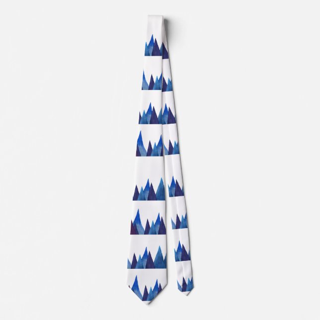 Blue Mountains  Pattern Neck Tie (Front)