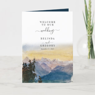 Blue Mountains Pine Wedding Order of Service Program