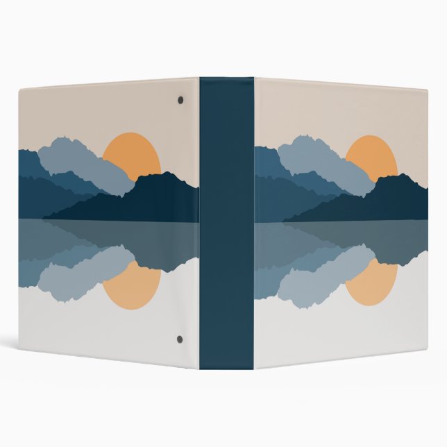 Blue mountains reflected in the lake binder (Background)