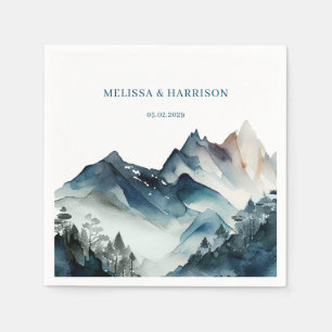 Blue Mountains Rustic Wedding  Napkin