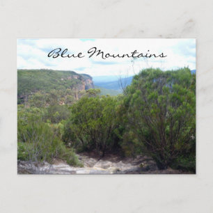 blue mountains shrubs postcard