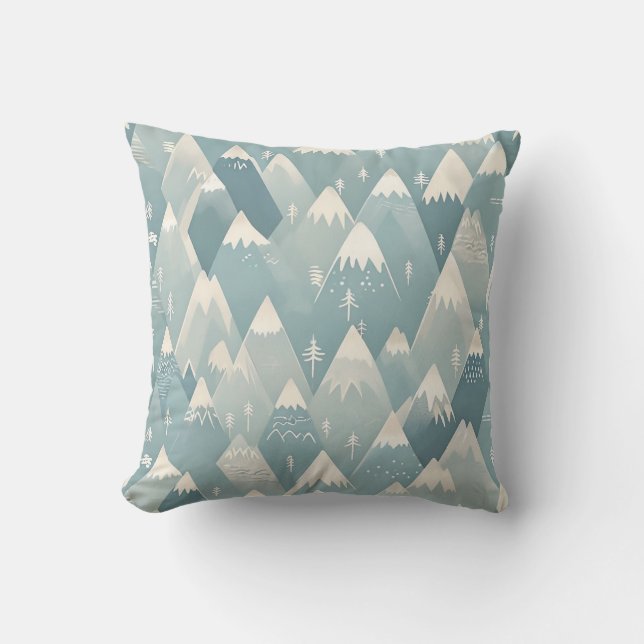 Blue Mountains Throw Pillow (Front)