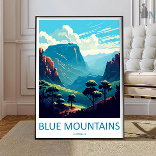 Blue Mountains Travel Print Wall Art Blue Mountain