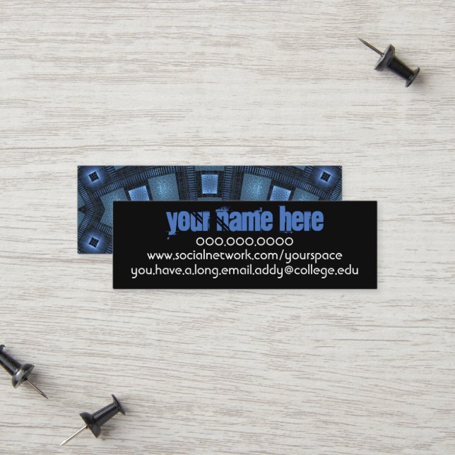 Blue Moves Personal Contact Cards (Front/Back In Situ)