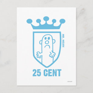 Blue Mr. Mean Crest & Crown Postcard