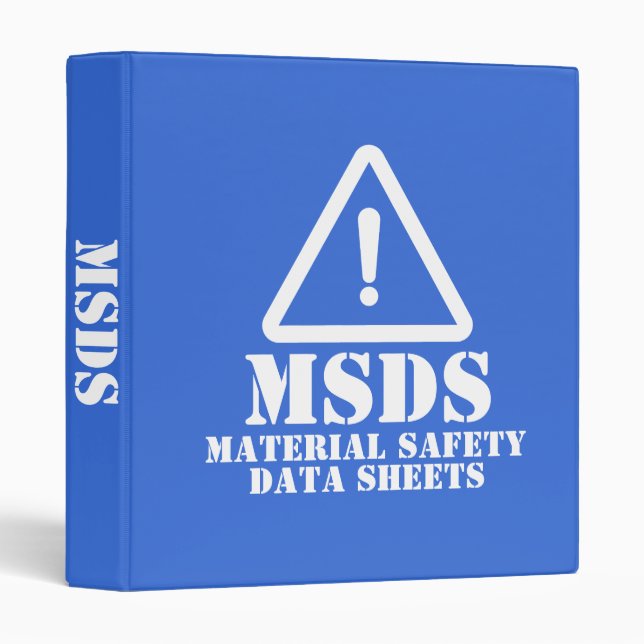 Blue MSDS Material Safety Data Sheets Binder (Front/Spine)