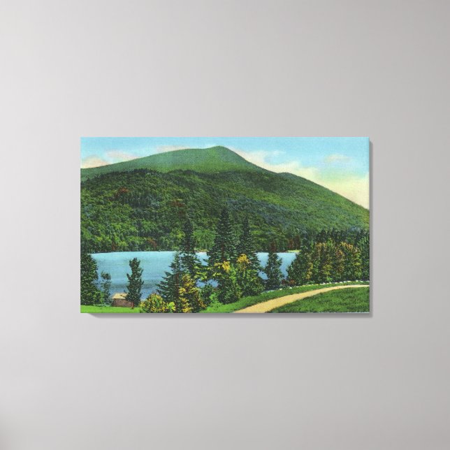Blue Mt Lake View of the Mountain Canvas Print (Front)