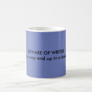 Blue Mug with Writer Text