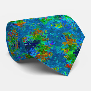 BLUE  MULTI COLOR  TIE