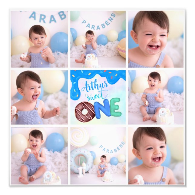 blue multi photo sweet one (Front)