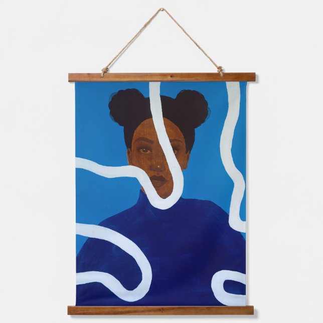 Blue Muse Hanging Tapestry (Front)