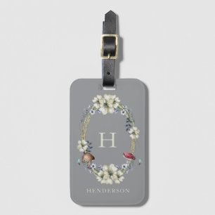 Blue Mushroom  Luggage Tag