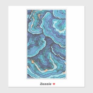 Blue mushroom watercolor 