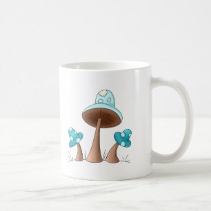 Blue Mushrooms Coffee Mug