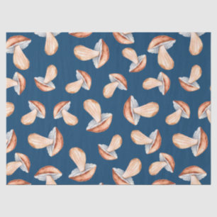 Blue Mushrooms Tissue Paper