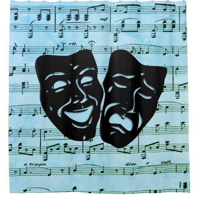 Blue Music Art Unites Theatre Masks  (Front)