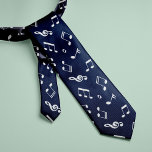Blue Music Notes Pattern Tie<br><div class="desc">Beautiful musical symbols seamless pattern design makes a perfect gifts for musicians, music teachers, band directors, and music lovers.</div>