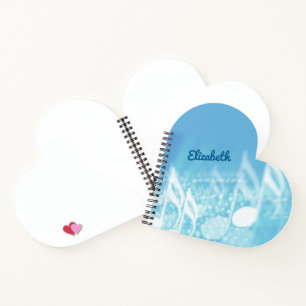 Blue Music Personalized Notebook