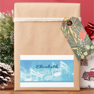 Blue Music Personalized Sticker