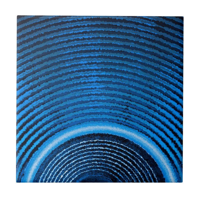 Blue music speaker and sound waves tile (Front)