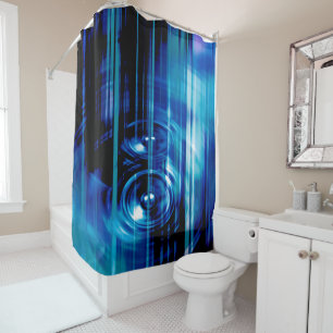 Blue music speakers