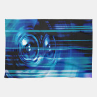 Blue music speakers