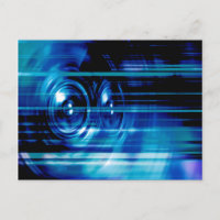 Blue music speakers