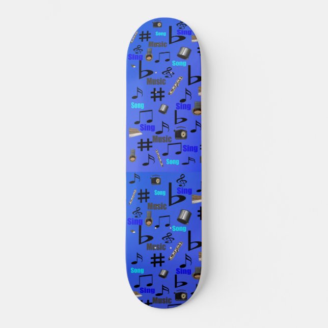 Blue Musical Instruments , Skateboard (Front)