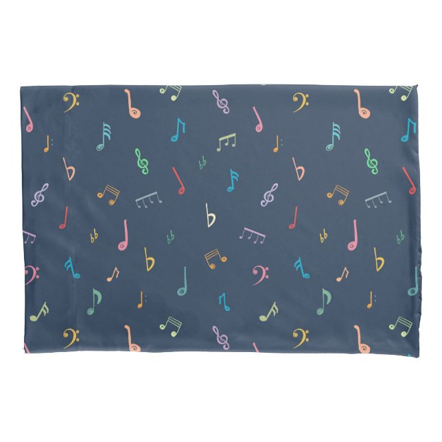 Blue musical pillow case (Front)