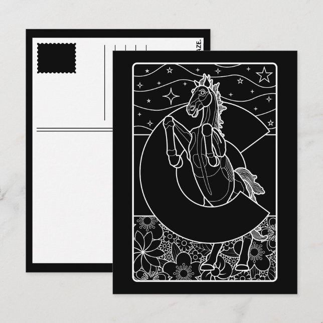 blue mustang of colorado postcard (Front/Back)