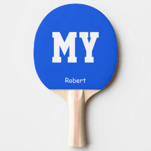 Blue My Name Personalized Ping Pong Paddle