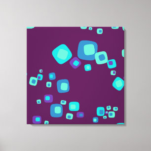 Blue Myriads B Wrapped Canvas