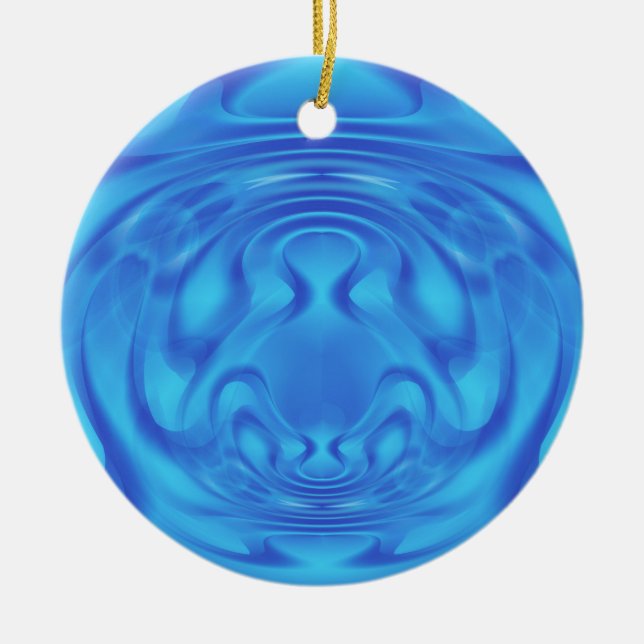 Blue Mystery Ceramic Ornament (Front)
