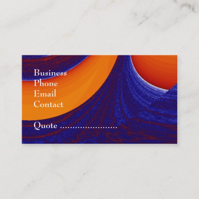 Blue N Orange - business Card (Front)