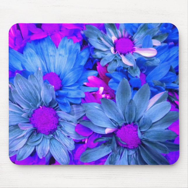 Blue N Purple Daisies Mousepad (Front)