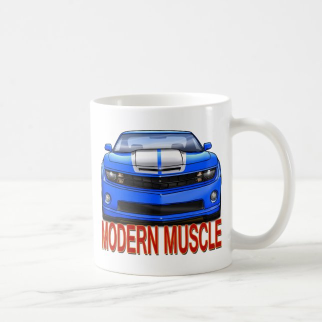 BLUE n WHITE CAMARO.png Coffee Mug (Right)