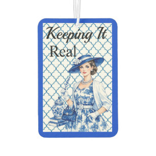 Blue n White Floral Beauty Air Freshener