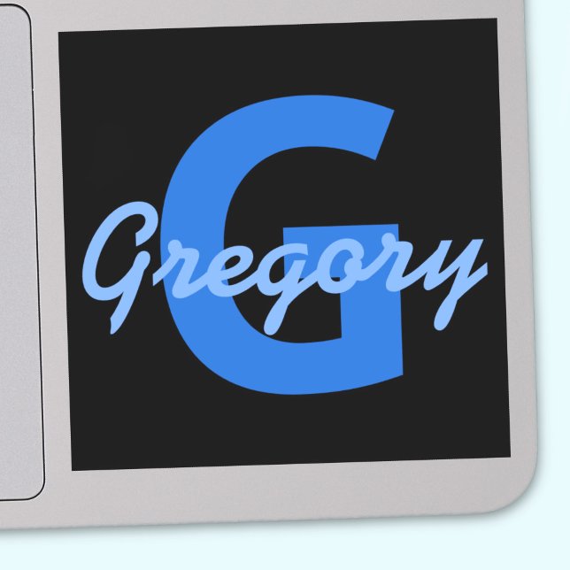 Blue Name & Monogram (Creator Uploaded)