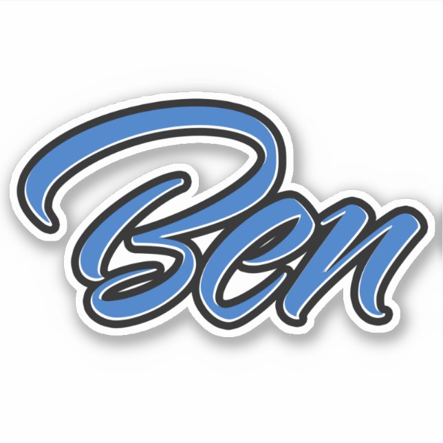 Blue Name Sticker Sticker Set (Front)