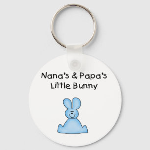 Blue Nana's and Papa's Little Bunny Keychain