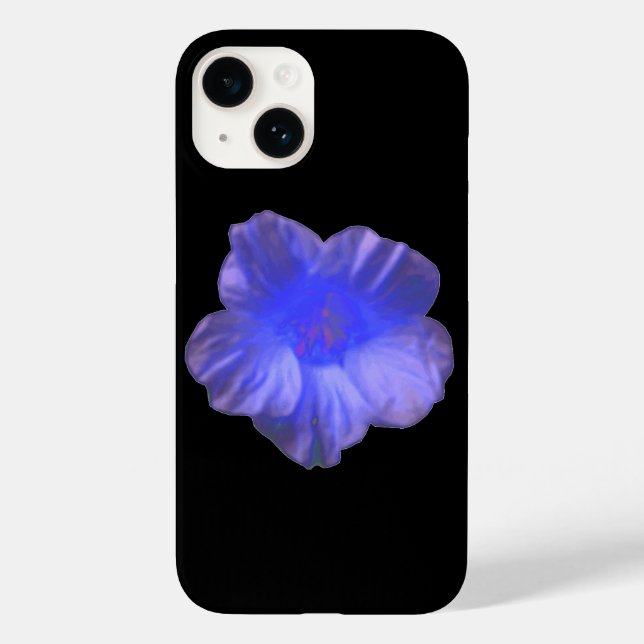 Blue Nasturtium Flower Case-Mate iPhone Case (Back)