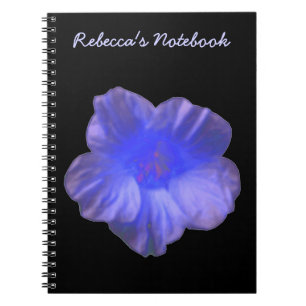 Blue Nasturtium Flower Customizable Notebook
